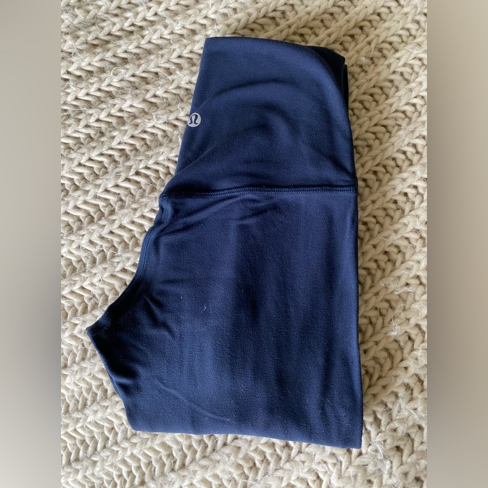 navy blue lululemon align high rise leggings full length